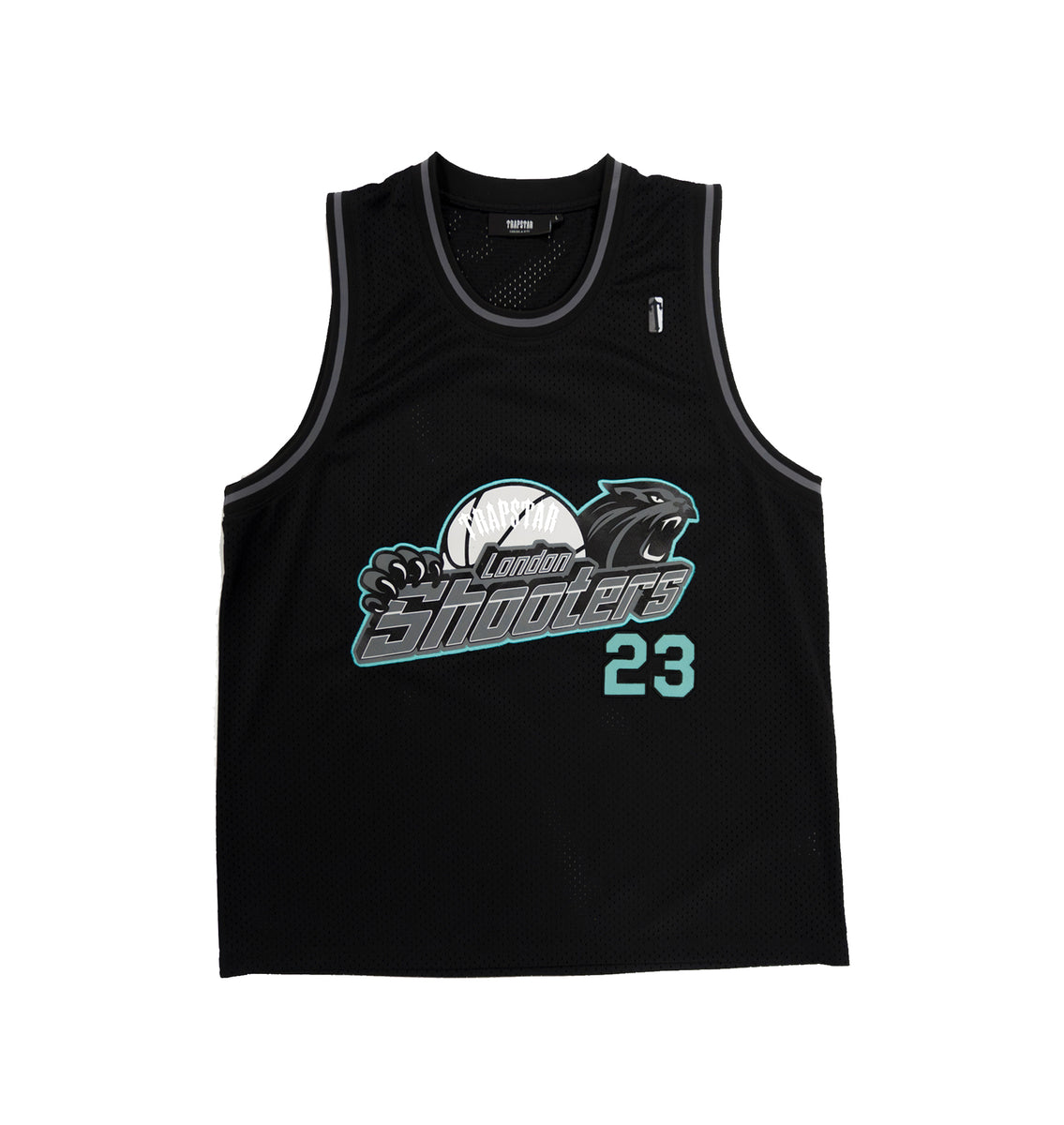Shooters SS23 Basketball Vest Black/Sea Blue Trapstar London