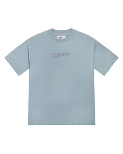 Hyperdrive Embroidered Tee - Ice Blue/Grey