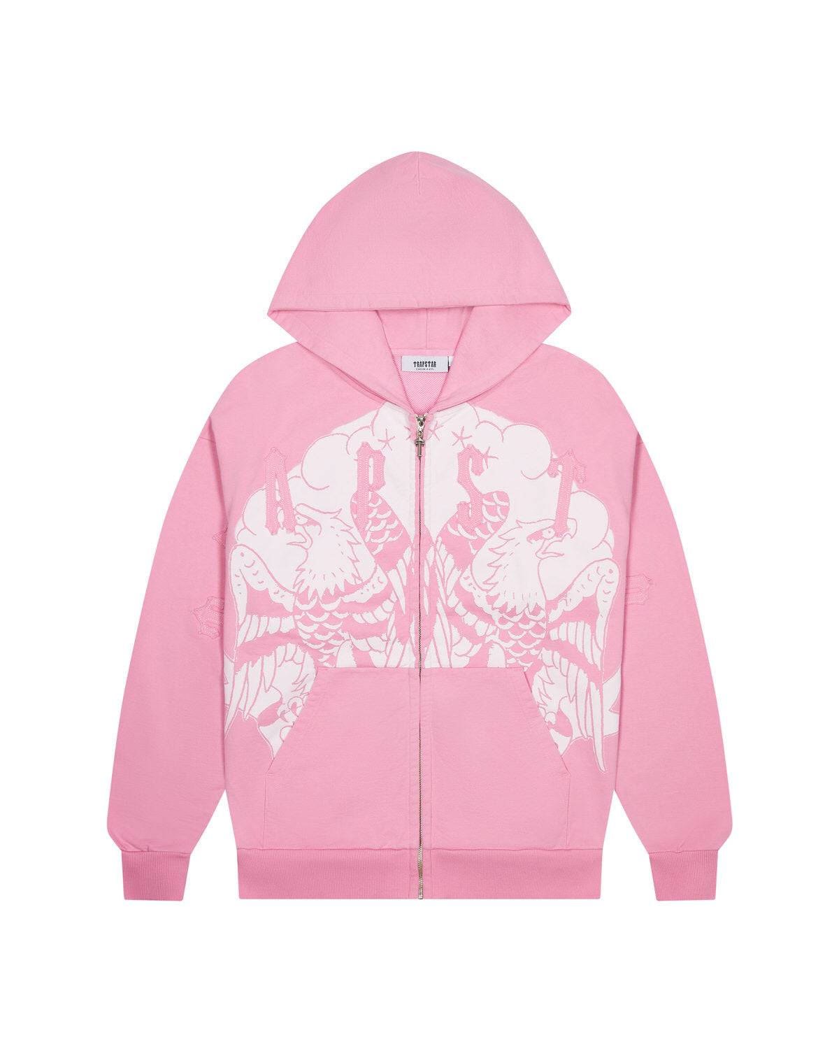 Trapstar x Ed Hardy Irongate Zip Through Hoodie Pink Trapstar London