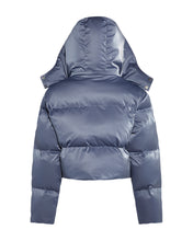 Load image into Gallery viewer, Women&#39;s Magnetic T Trim Puffer - Dusty Blue