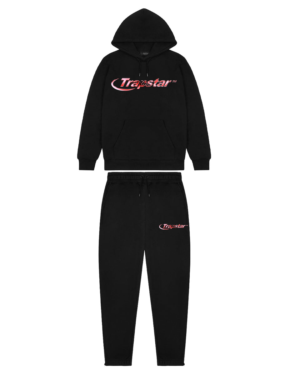Hyperdrive Chrome Hoodie Tracksuit Black/Infrared Trapstar London
