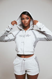 Women's TS Star Terry Towelling Track Top - Grey