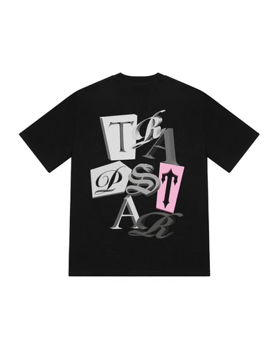 TS Script Tee - Black/Pink