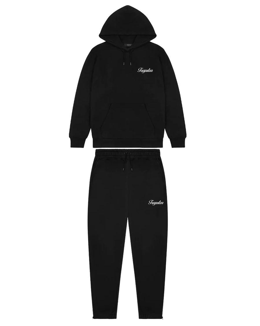 Victorious Trapstar Hooded Tracksuit - Black/White