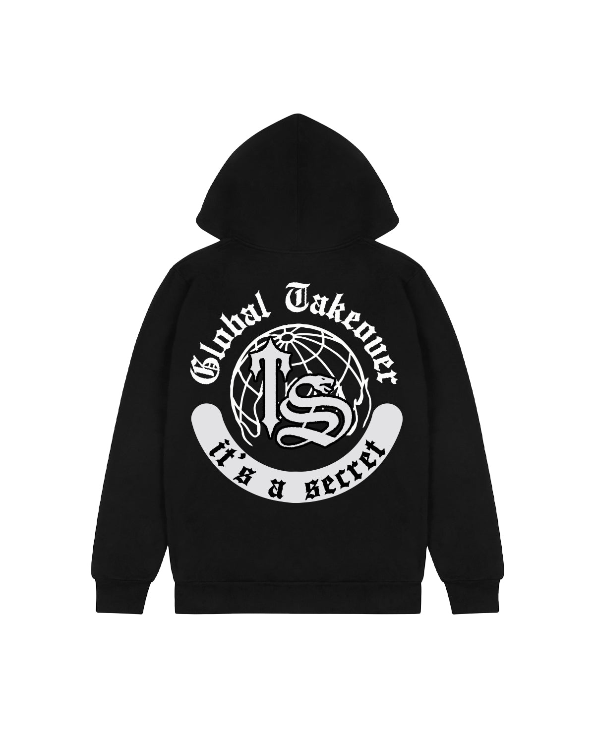 Global Takeover Print Hoodie - Black