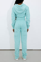 Load image into Gallery viewer, Women&#39;s Irongate Cropped Batwing Zip Hoodie - Teal