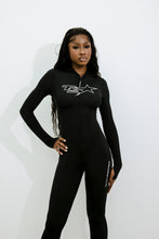Load image into Gallery viewer, Women’s TS Star Bodysuit - Black/White