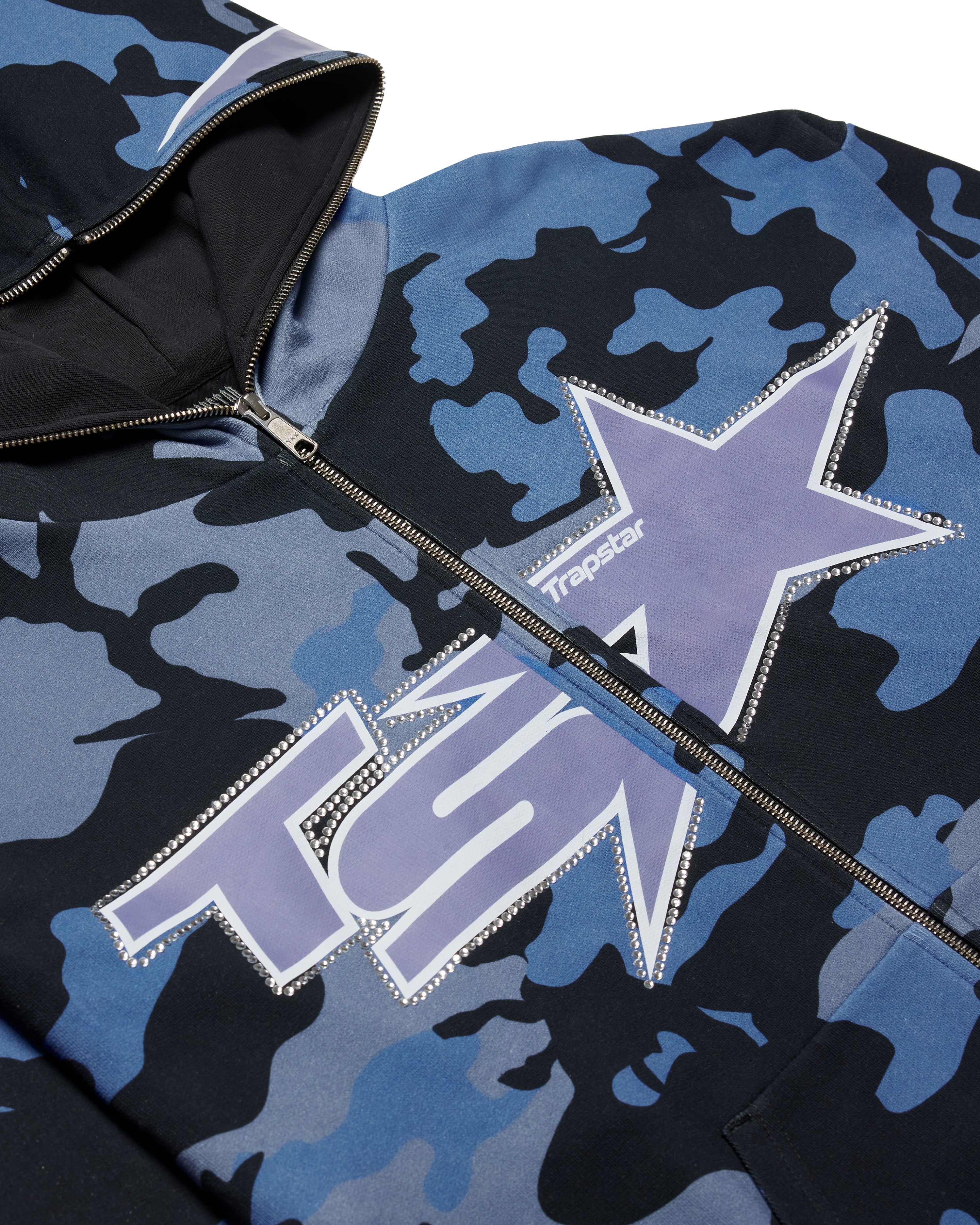 Trapstar TS Star Camo Hoodie - Blue