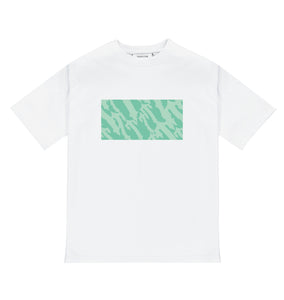 Wavy T Box Tee - White/Green