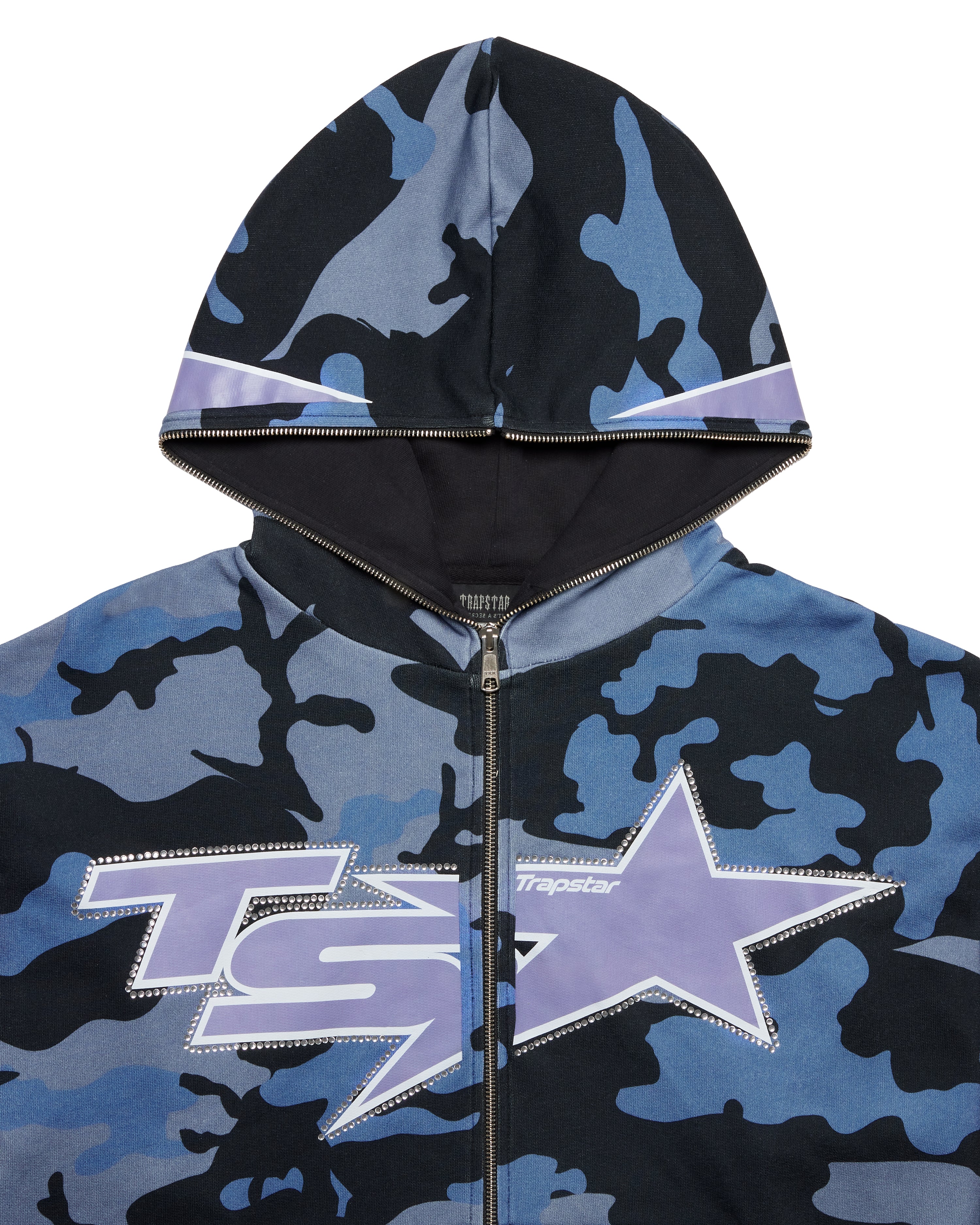 Trapstar TS Star Camo Hoodie - Blue