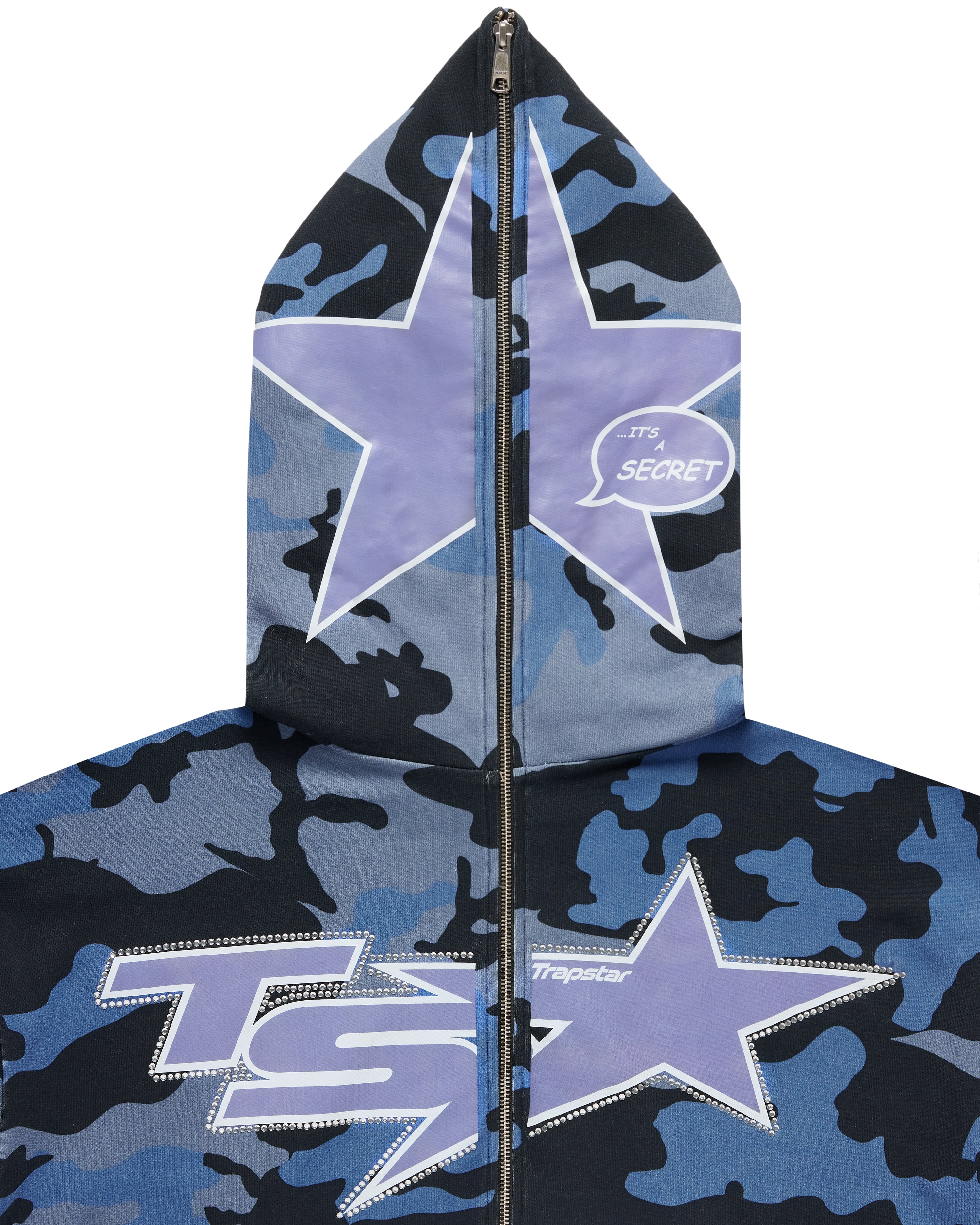 Trapstar TS Star Camo Hoodie - Blue