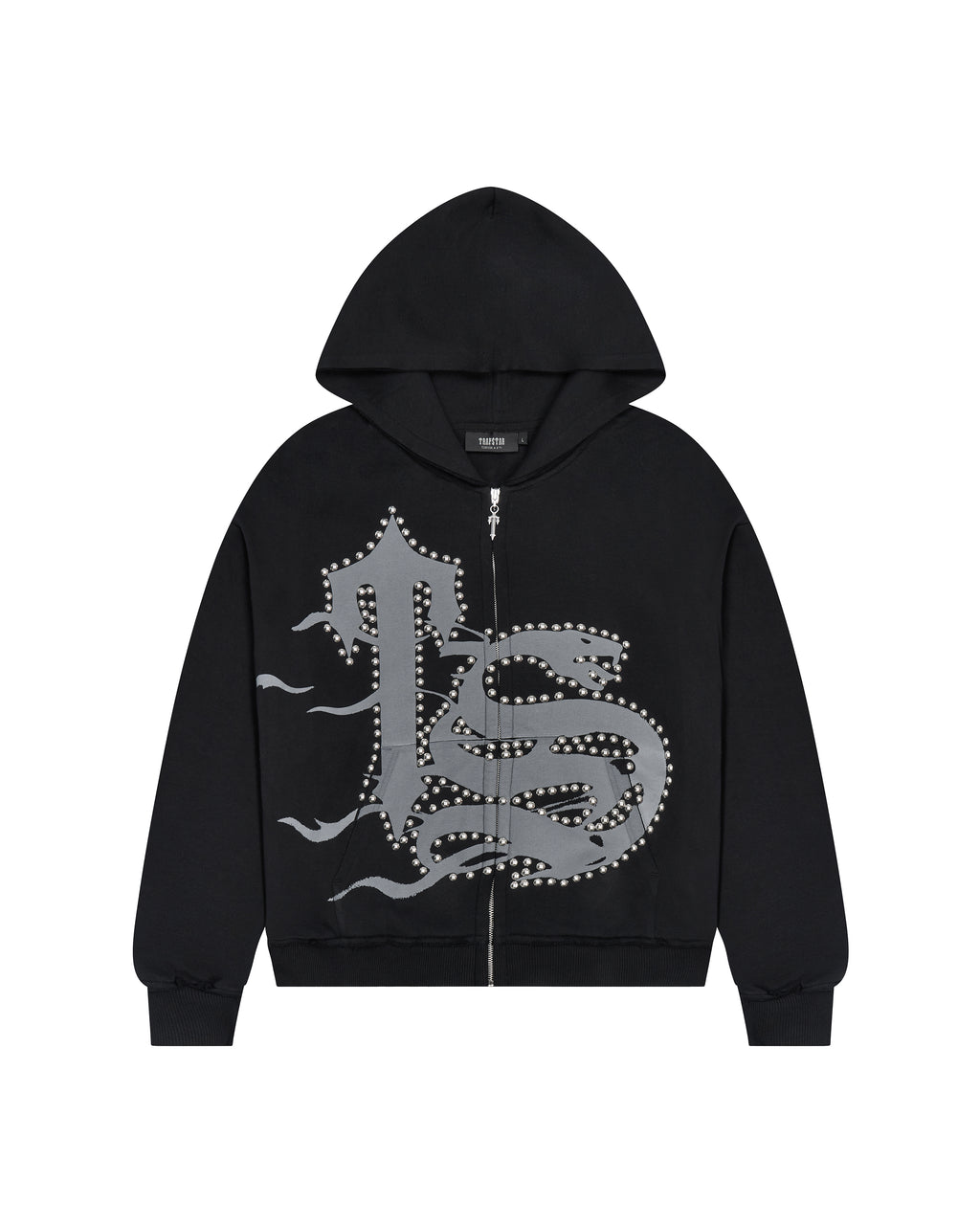 TS Script Flame Full Zip Hoodie Black