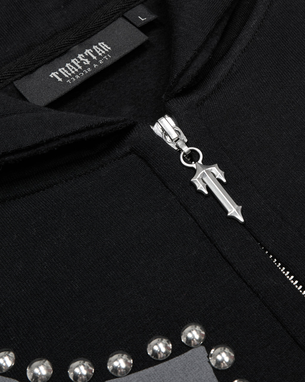 TS Script Flame Full Zip Hoodie Black
