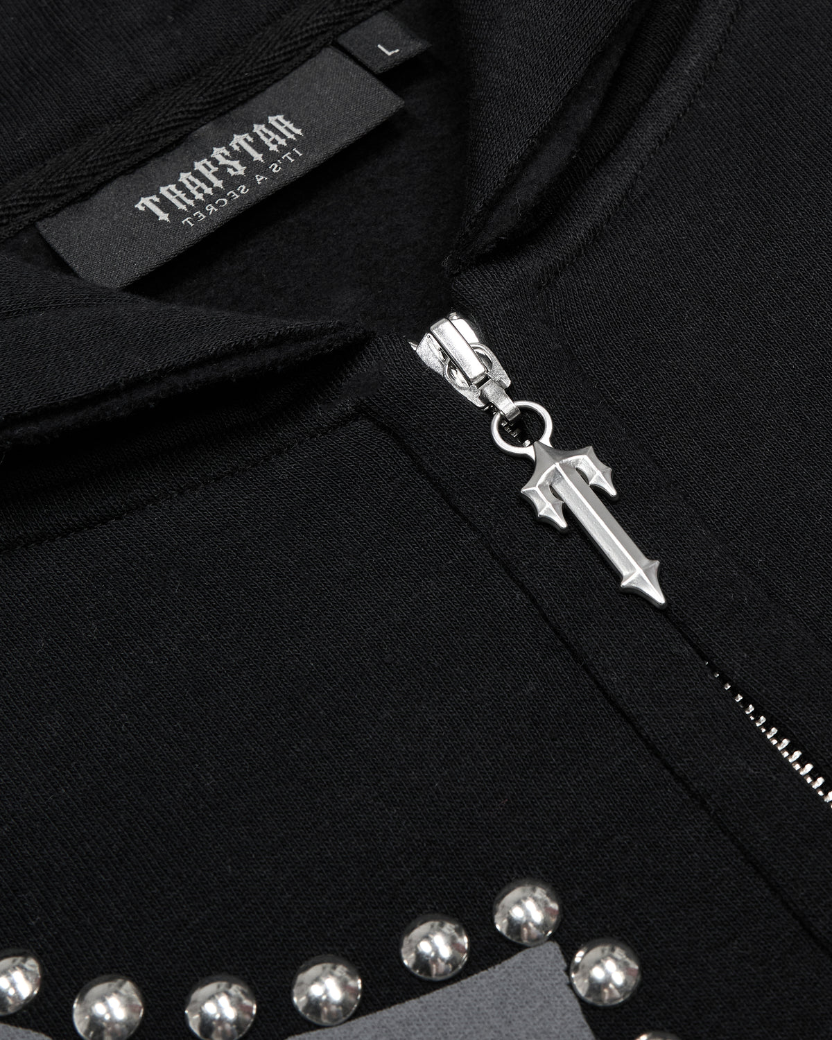 TS Script Flame Full Zip Hoodie Black