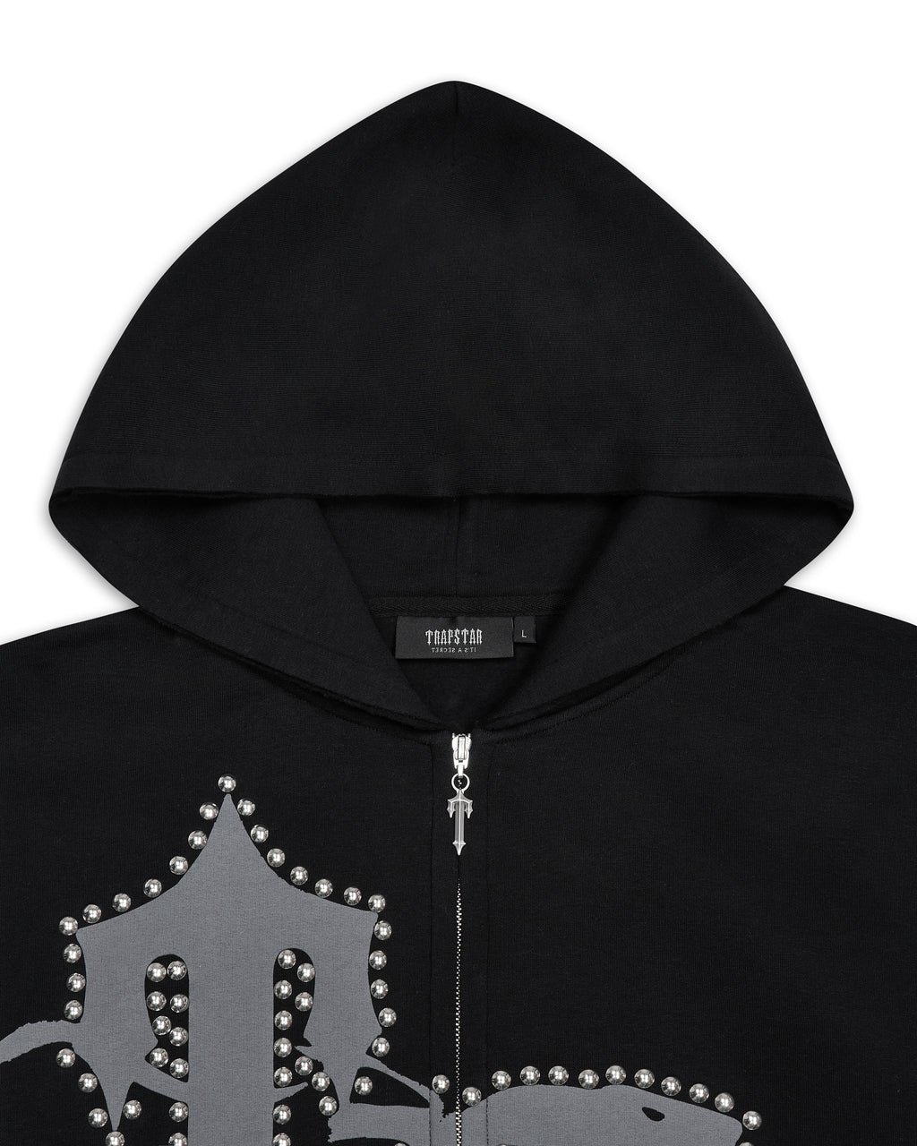 TS Script Flame Full Zip Hoodie Black