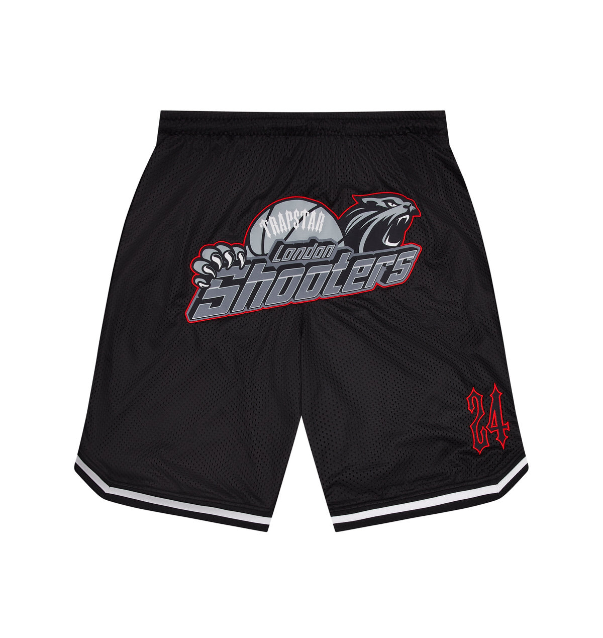 Shooters Basketball Shorts - Black/Red