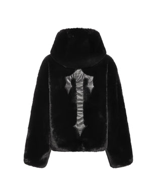 Women’s Irongate T Oversized Fur Coat - Black