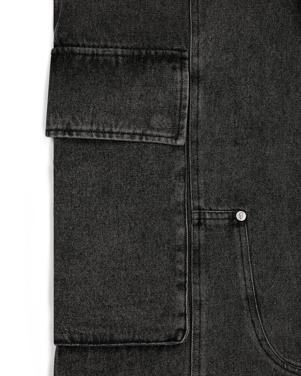 Denim Carpenter Pants - Grey*