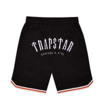 Load image into Gallery viewer, Irongate Arch Basketball Shorts - Black/White/Orange
