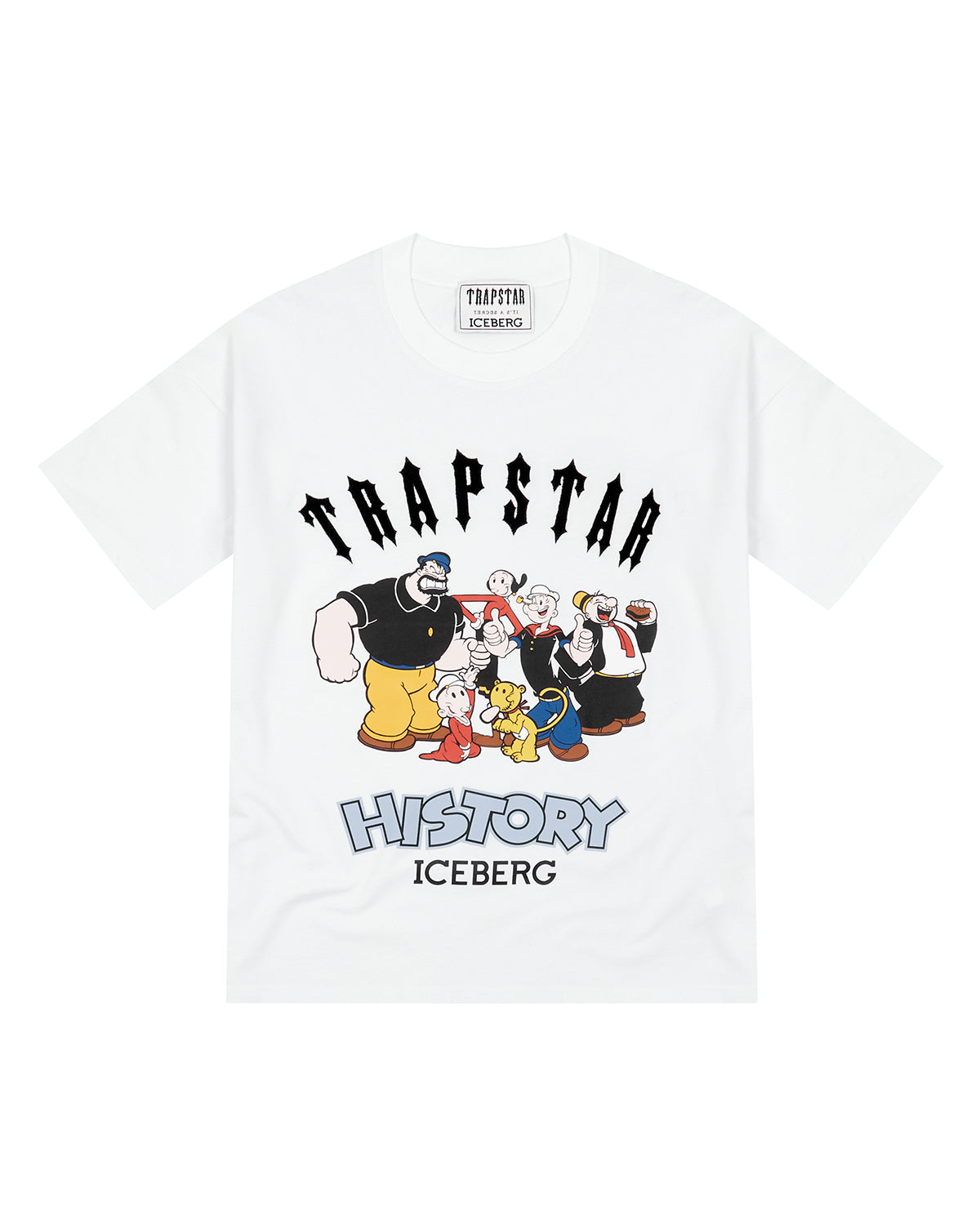 Trapstar x Iceberg Popeye Chenille + Print Oversized T-Shirt - White
