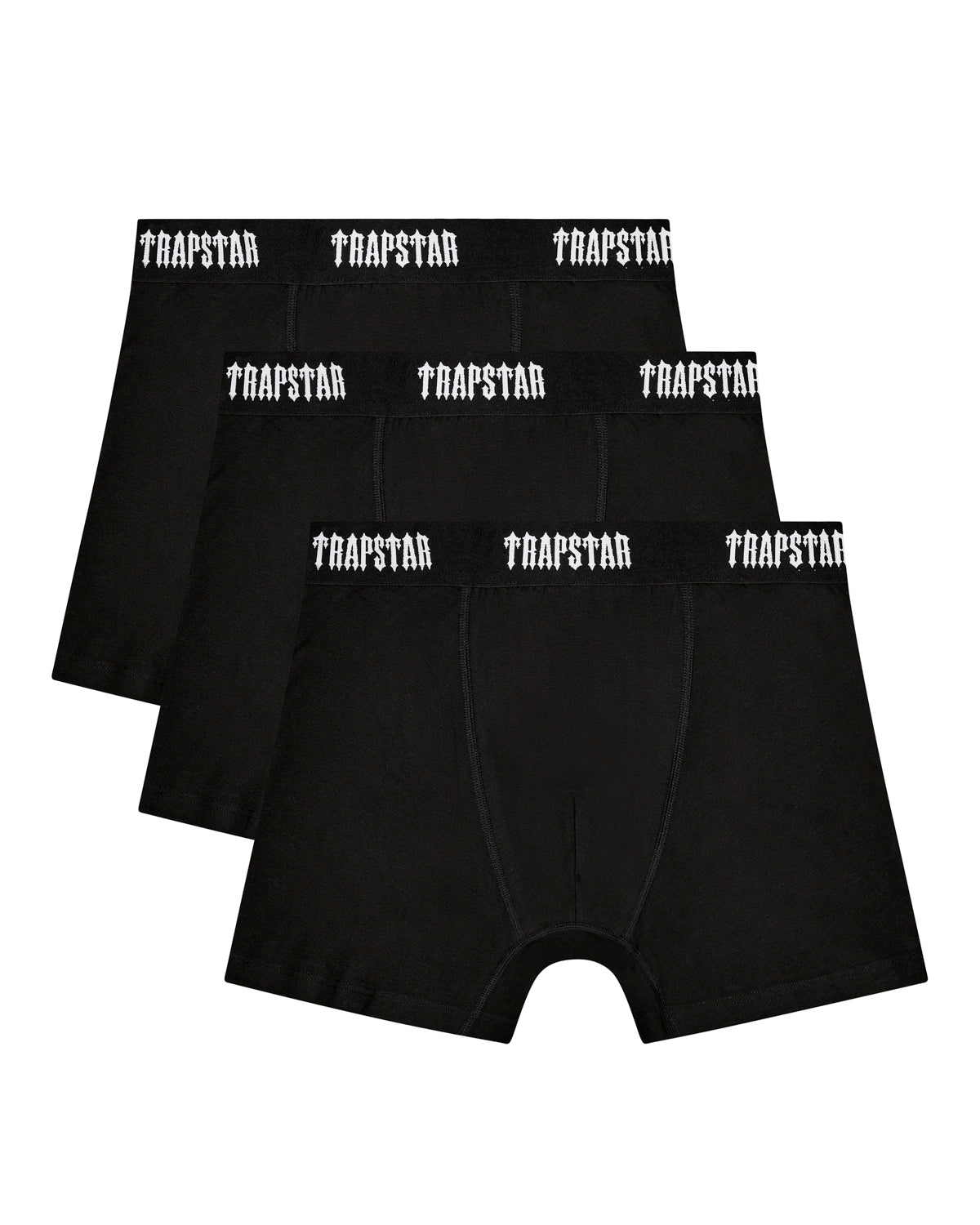 3 Pack Boxer Short - Black with Black Waistband – Trapstar London