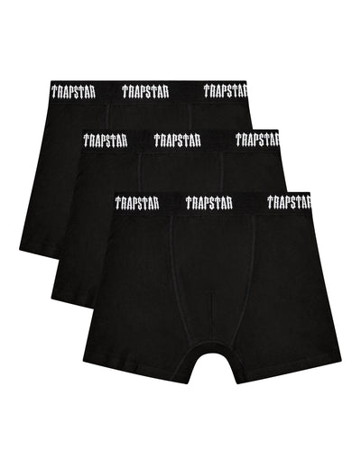3 Pack Boxer Short - Black with Black Waistband