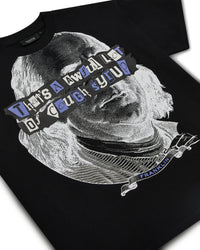 Trapstar x Cough Syrup Benjamin Franklin Tee - Black