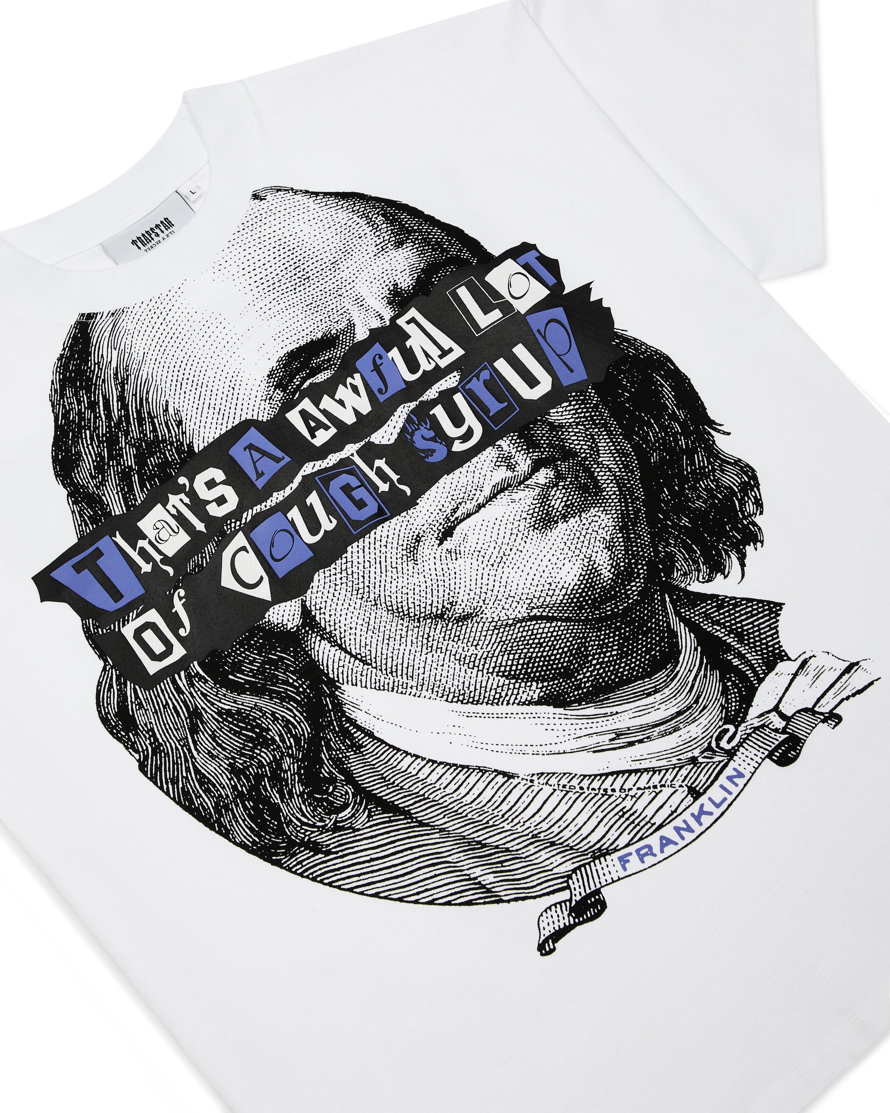 Trapstar x Cough Syrup Benjamin Franklin Tee - White