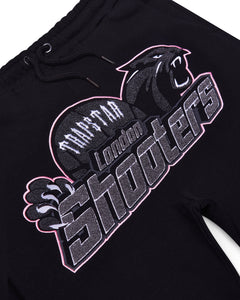 Shooters Hoodie Shorts Set - Black