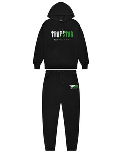 Decoded Chenille Hooded Tracksuit - Black/Green