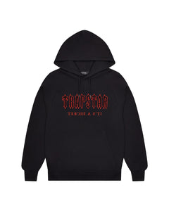 Decoded Solid Chenille Hooded Tracksuit - Black/Red