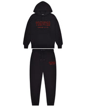 Load image into Gallery viewer, Decoded Solid Chenille Hooded Tracksuit - Black/Red