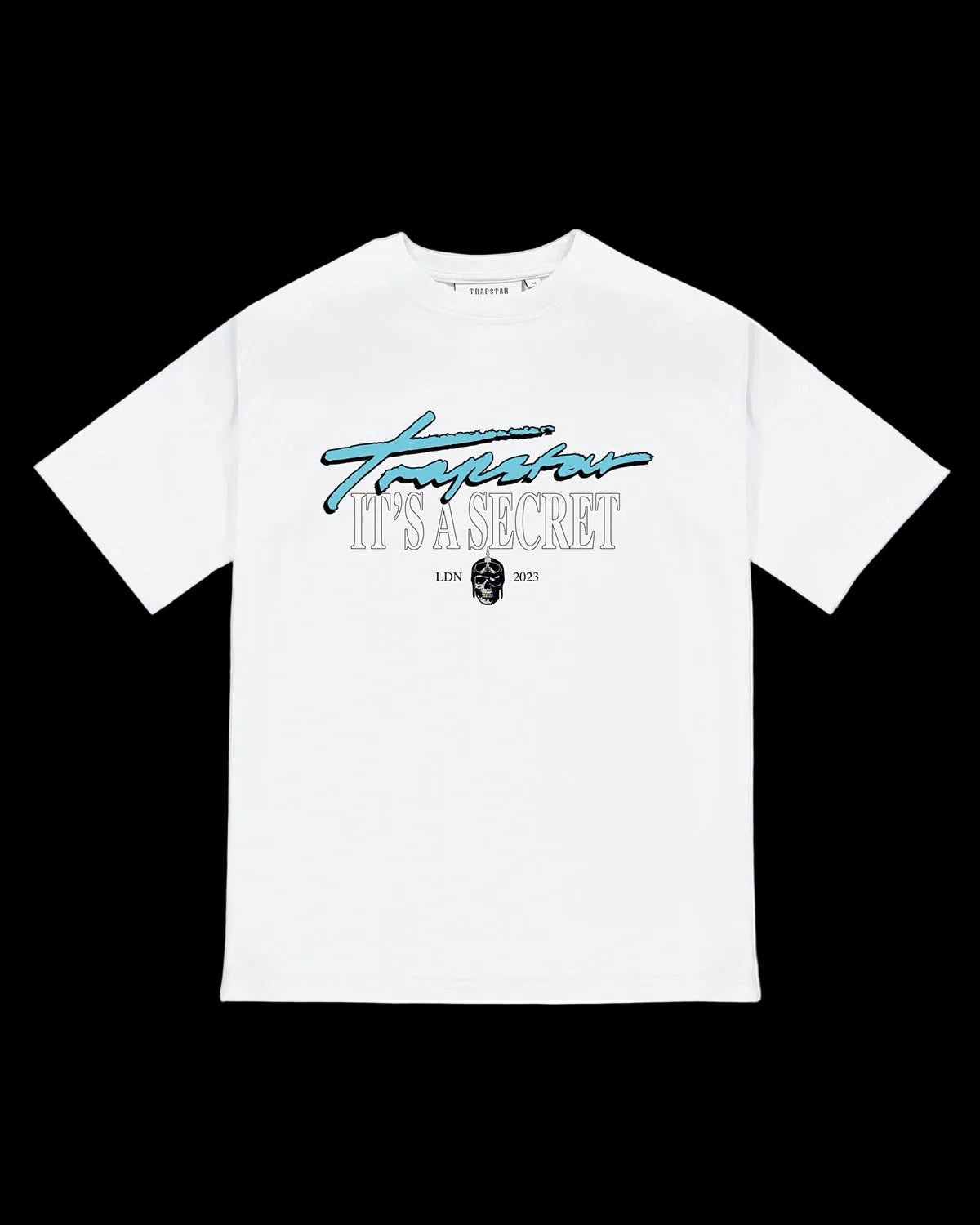 It's A Secret SS Tee - White/Teal*