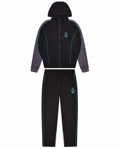 Irongate Crest Shell Tracksuit - Black/Teal