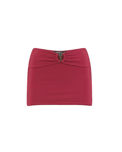 Women's Irongate T Belt Mini Skirt - Red