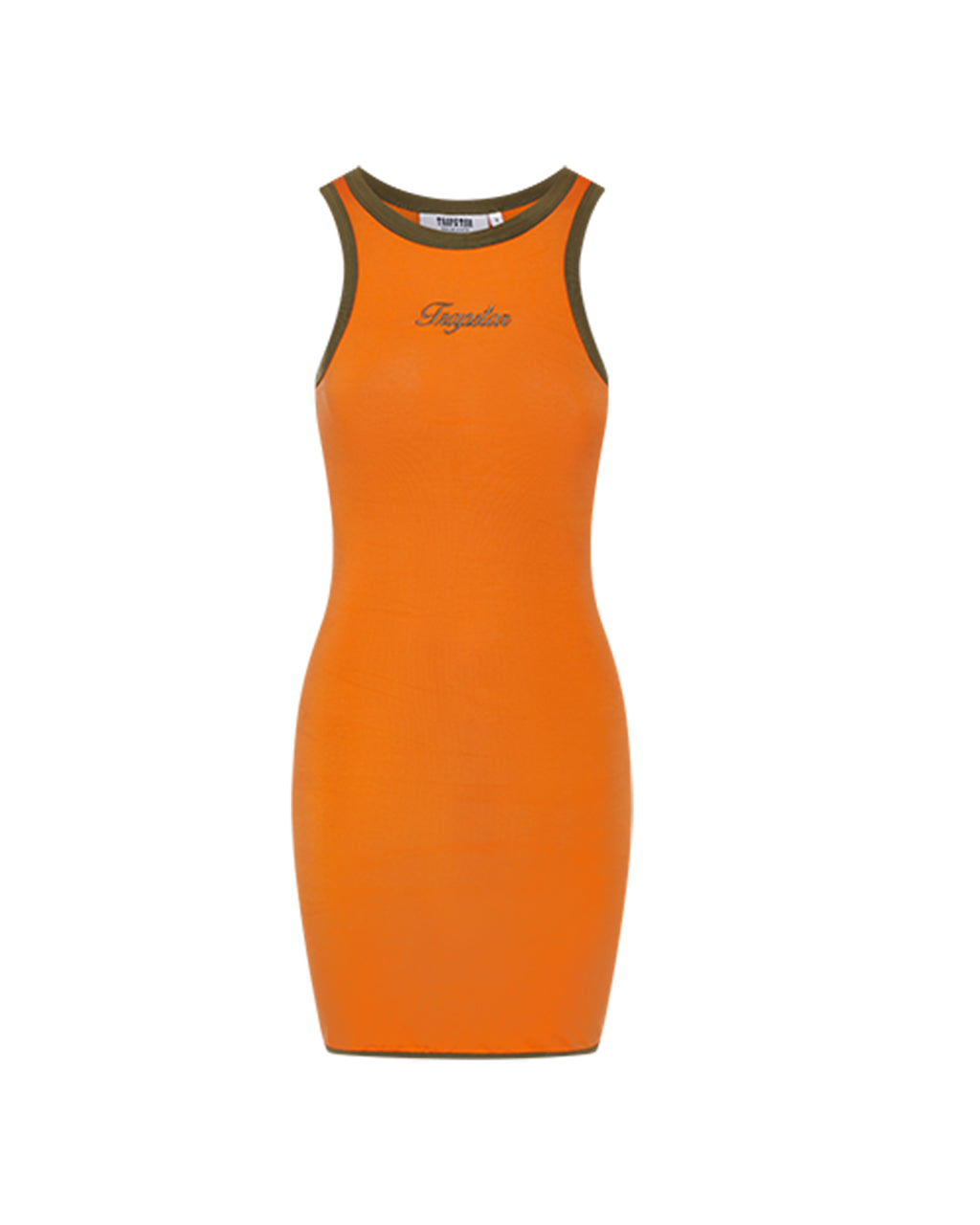 Trapstar Women's Contrast Racer Dress - Orange/Khaki