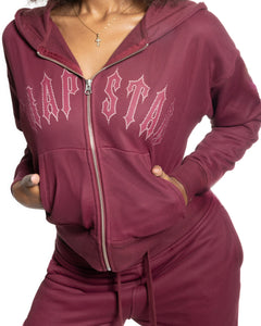 Women’s Mesh Irongate Arch Hoodie - Burgundy