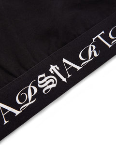 Women's Script Bra - Black/White