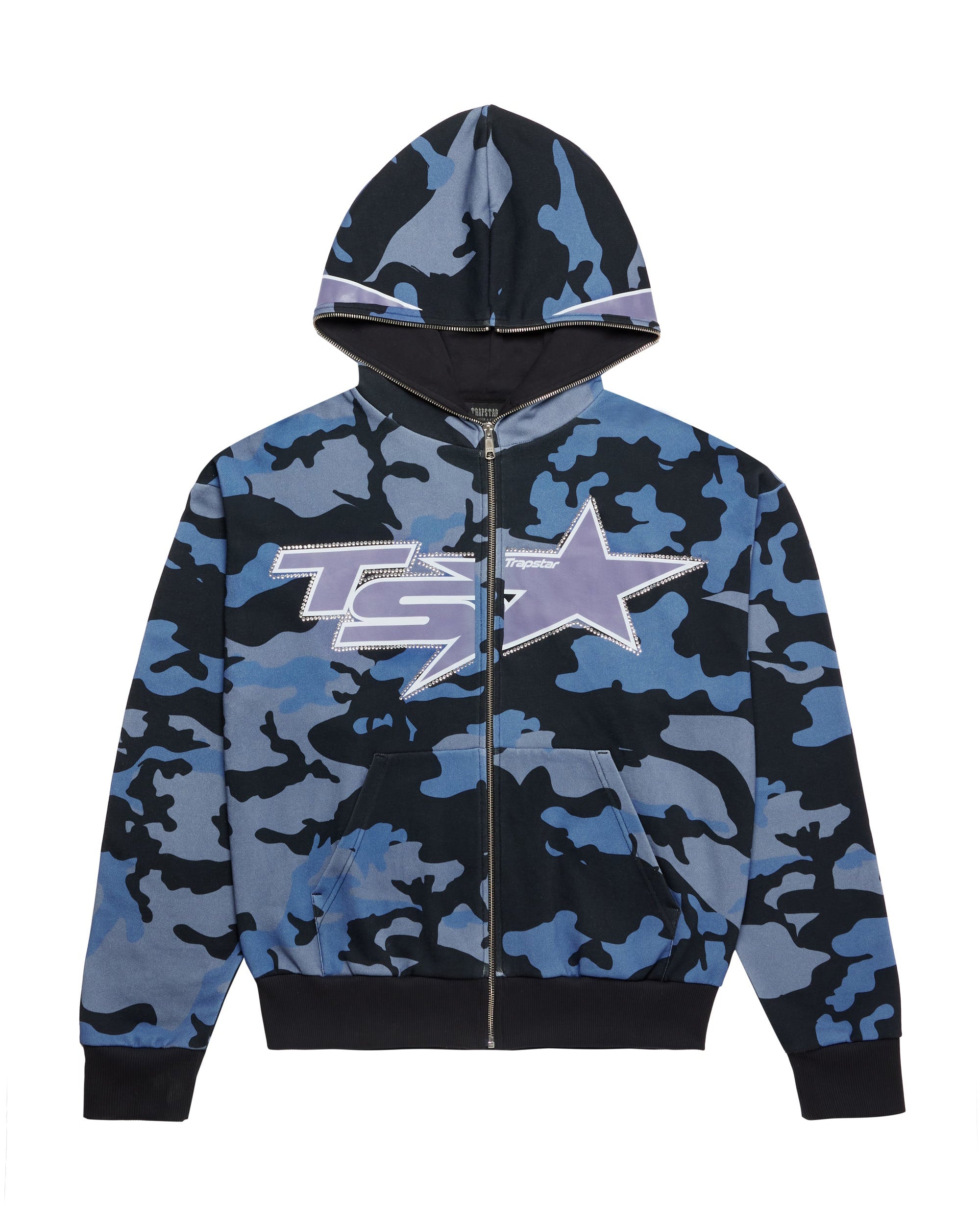 Trapstar TS Star Camo Hoodie - Blue