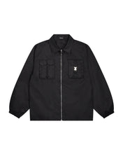 Load image into Gallery viewer, Nylon Twill Coach Jacket - Black