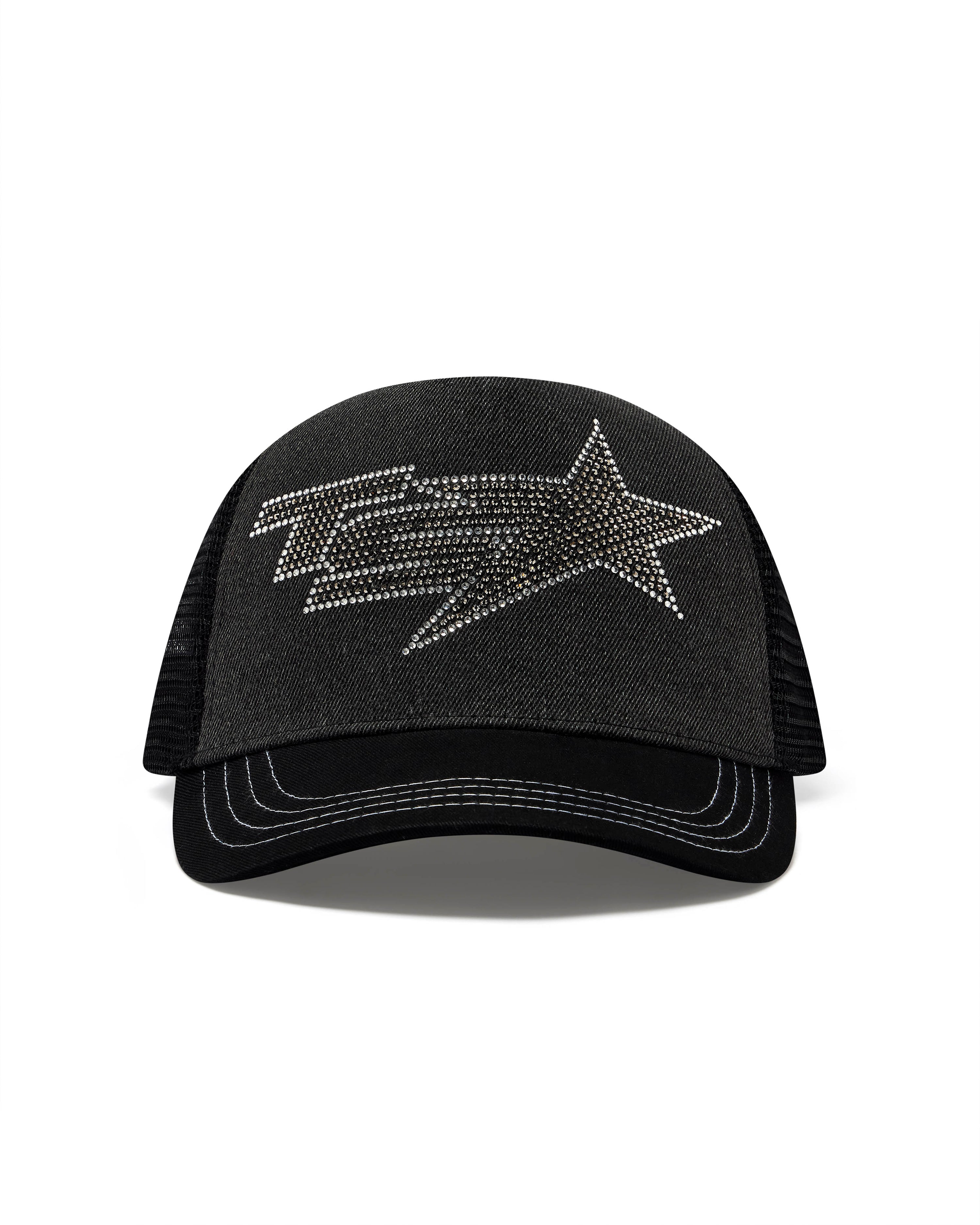 Women's TS Star Diamante Trucker - Washed Black