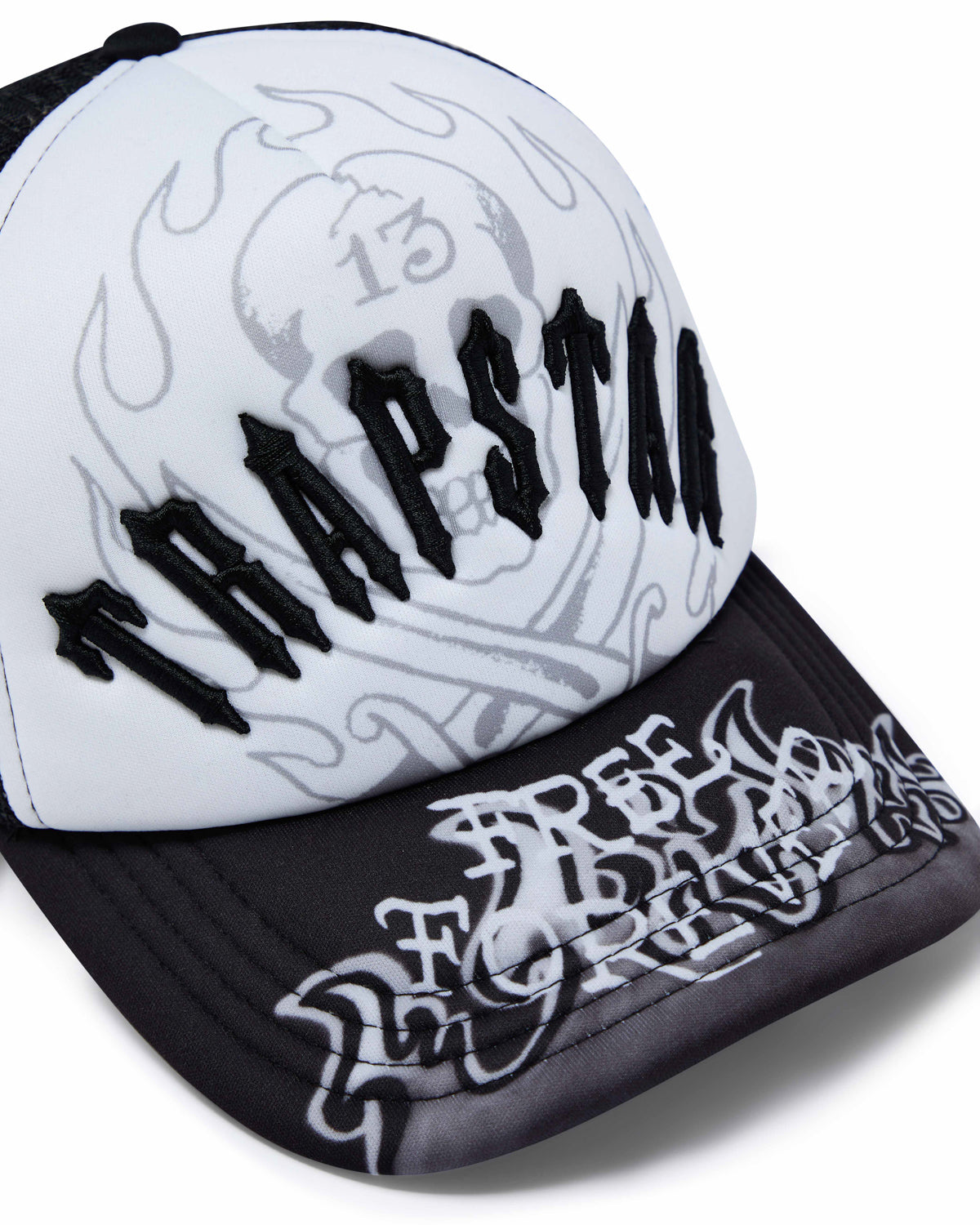 Trapstar x Ed Hardy Irongate Arch Cap - Black/White