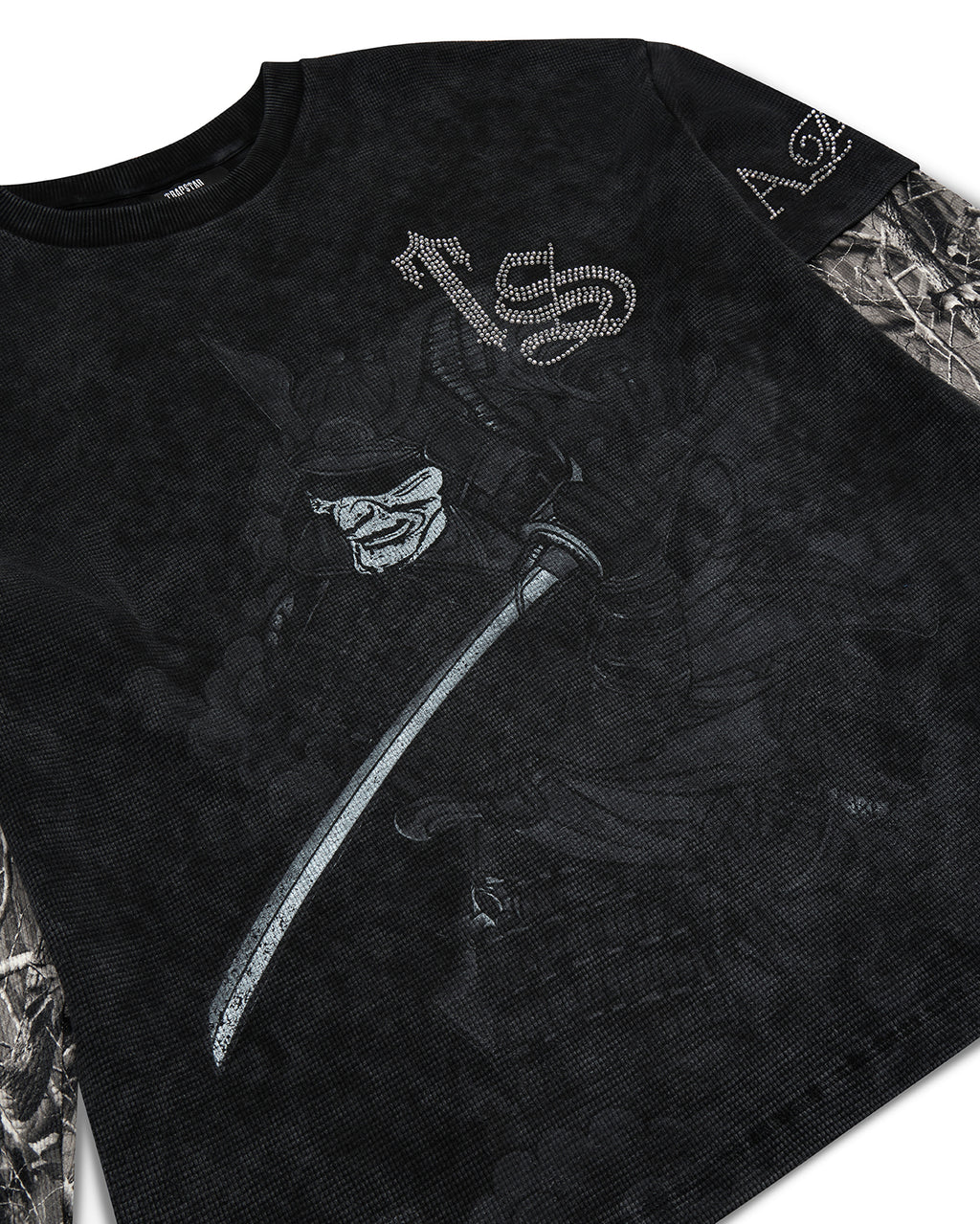 Samurai Diamanté LS Tee - Black
