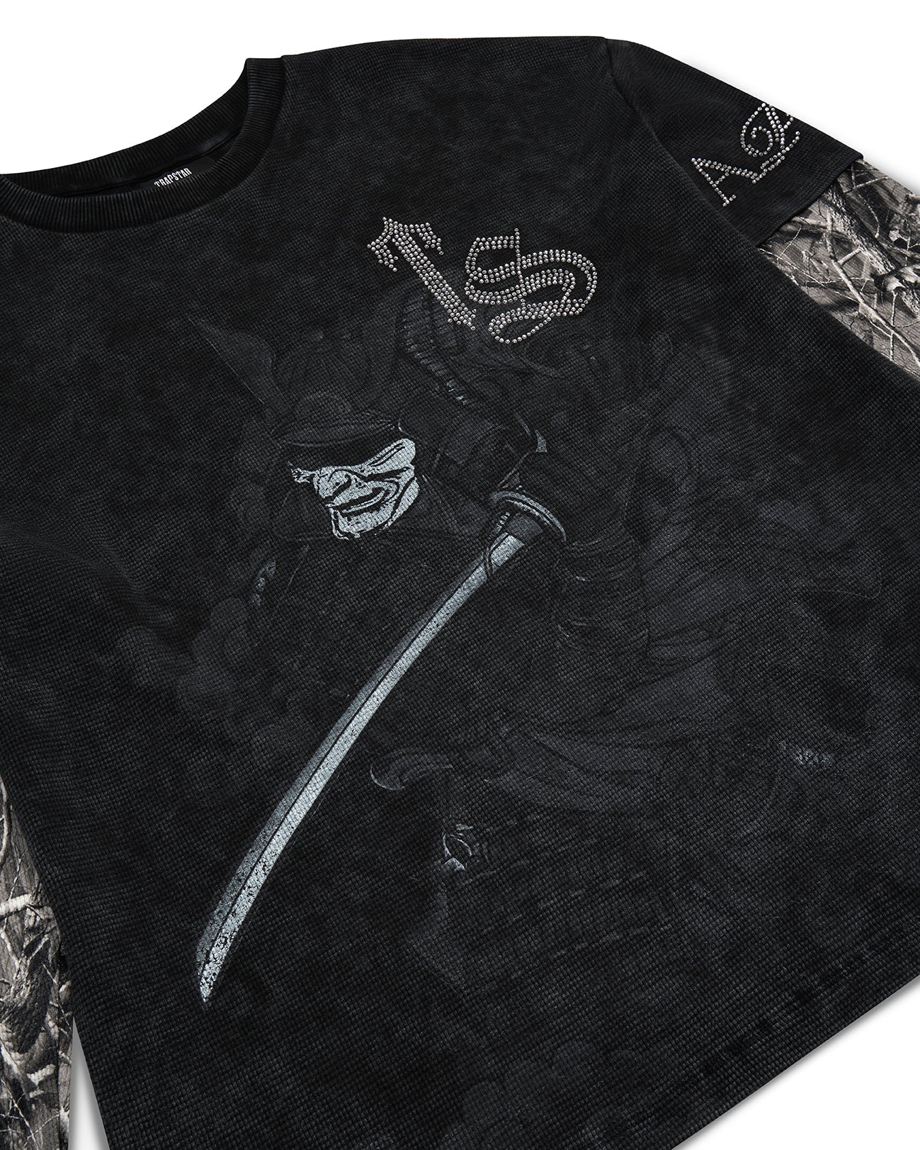 Samurai Diamanté LS Tee - Black