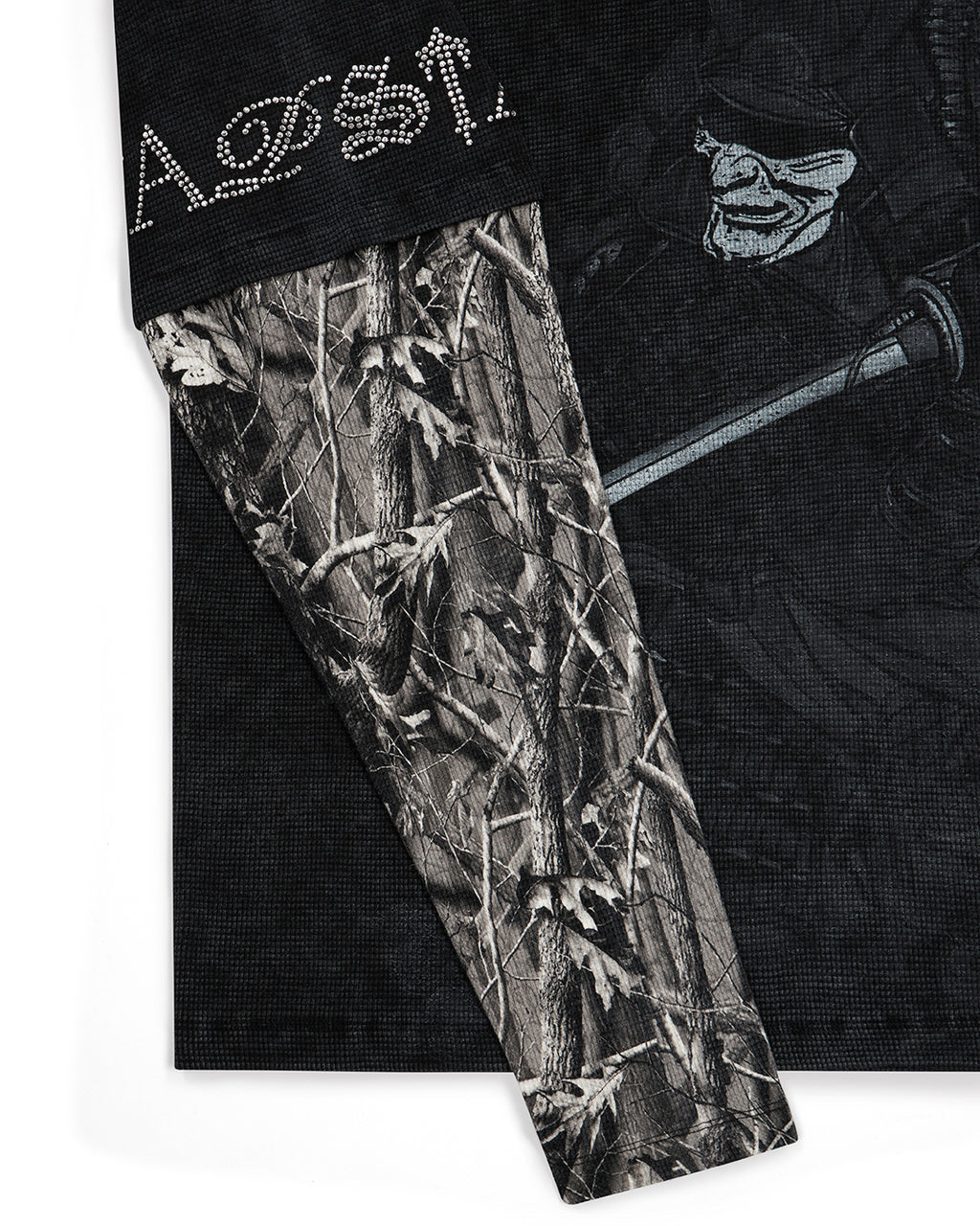 Samurai Diamanté LS Tee - Black