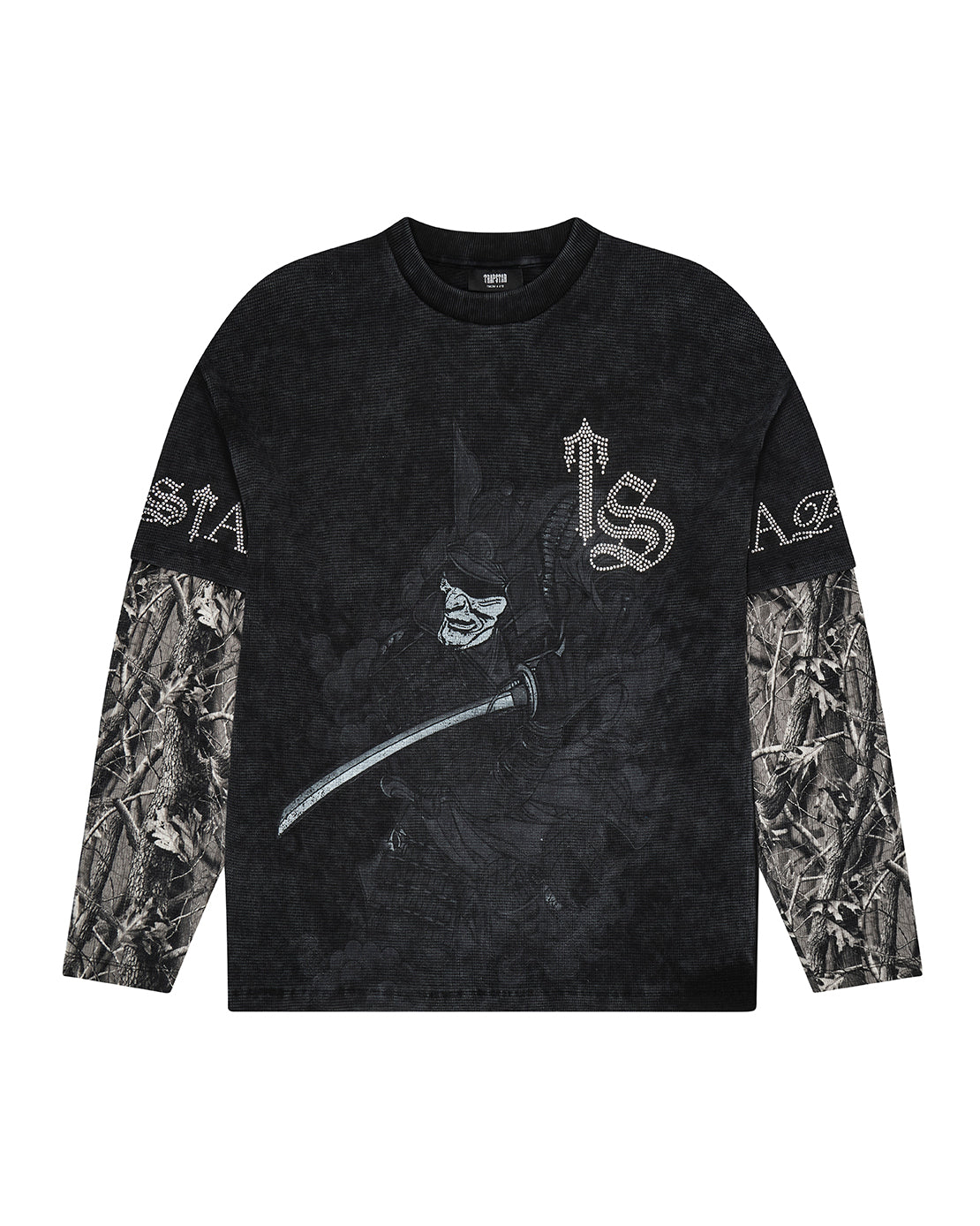 Samurai Diamanté LS Tee - Black