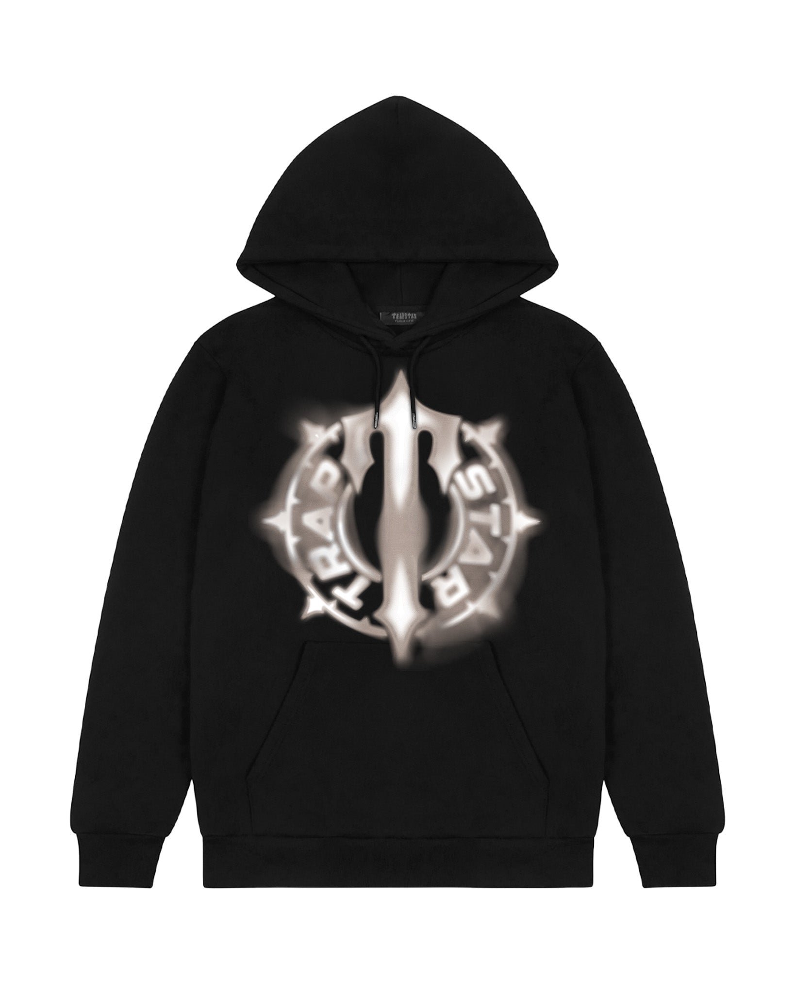 Spin Print Hoodie - Black