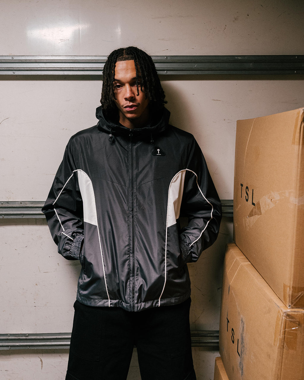 PRE ORDER Silicone Badge Windbreaker - Black