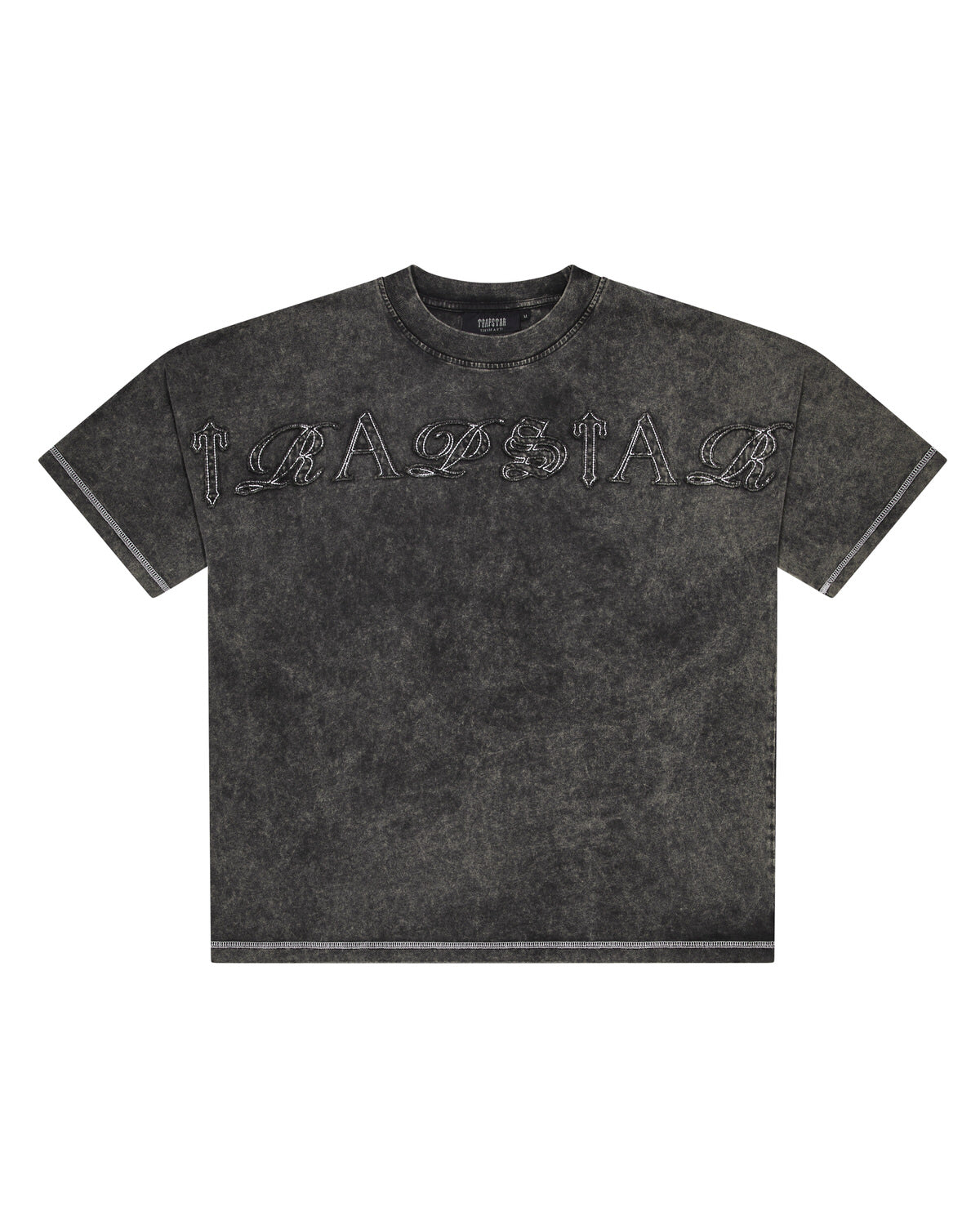 Patchwork Script T-Shirt - Grey