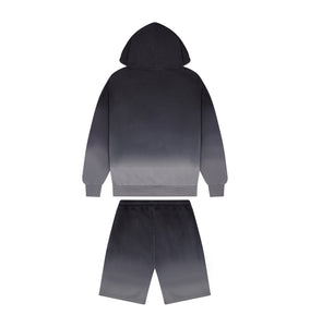 Irongate Arch Chenille Hoodie Short Set - Black Gradient